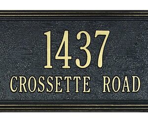 Crossette Whitehall Address Plaque